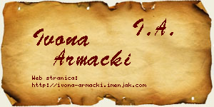 Ivona Armacki vizit kartica